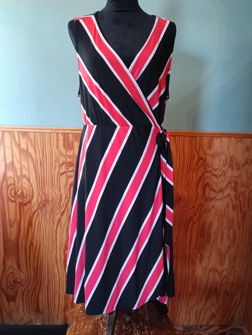 Pink and black Hi'Low Dress